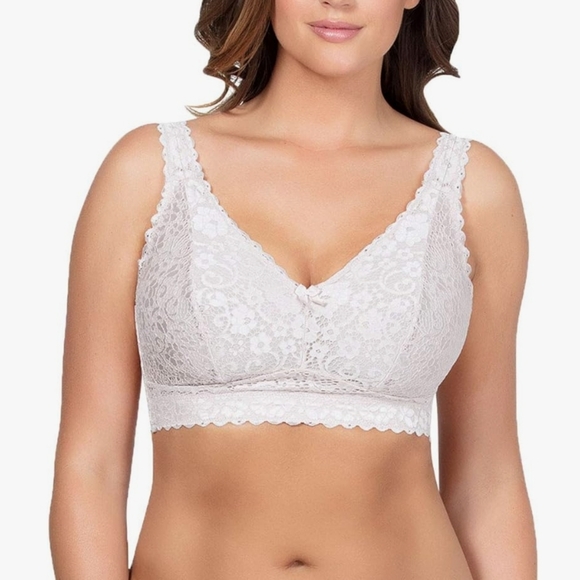 Parfait White Lace Bralettes 30G - Picture 1 of 5